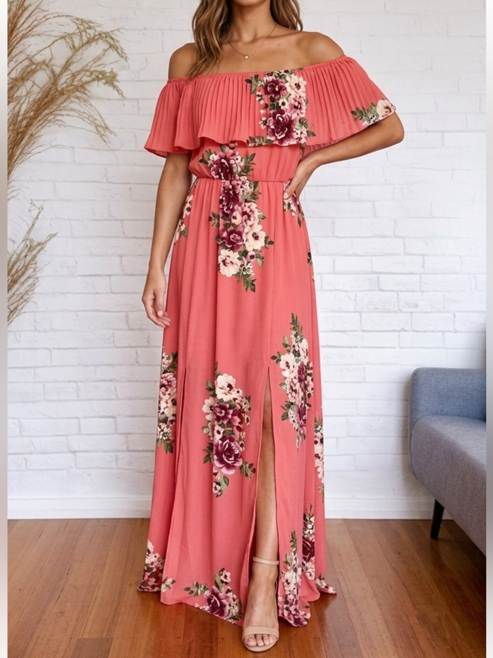 Off-the-Shoulder Maxi Dress